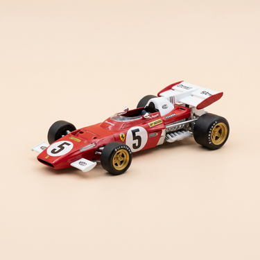 Voiture miniature - Ferrari 312B2 rouge numéro 5 de 1971 - Formule 1 - Clay Regazzoni