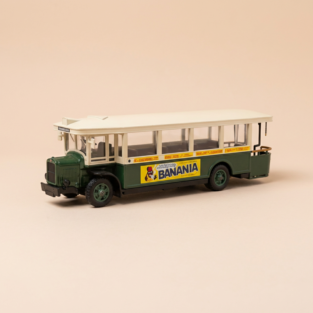 Bus Renault TN 6C (autobus parisien) vert et beige de 1934 - SOLIDO fabrication française