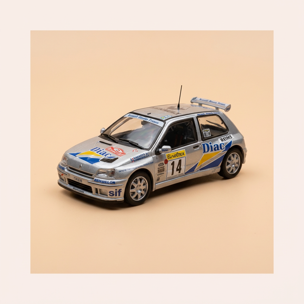 Renault Clio Maxi grigia numero 14 - rally di Monte-Carlo del 1995