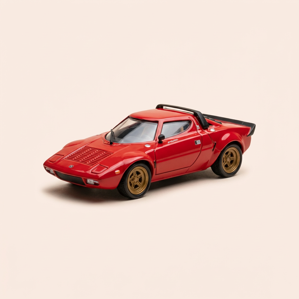 Lancia Stratos HF rouge de 1974 - De Agostini