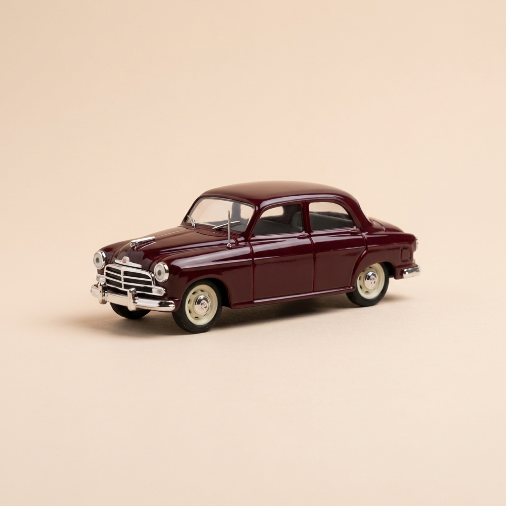 Voiture miniature - Fiat 1400B Polizia Stradale bordeaux de 1956 - BRUMM référence R307
