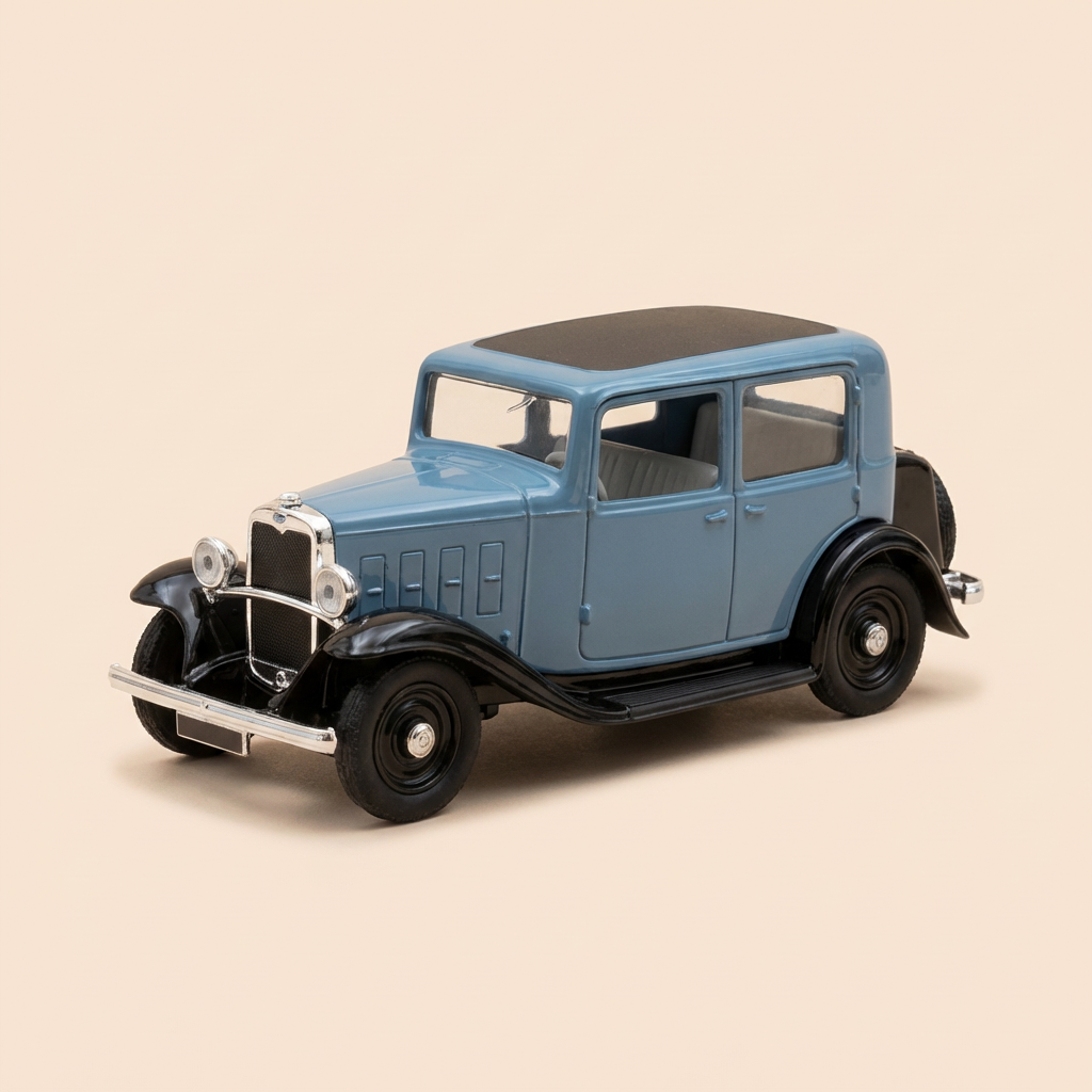 Citroën Rosalie berlina blo bläi an schwaarzen Däck (an bläi) aus 1933 - Eligor Referenz 1005