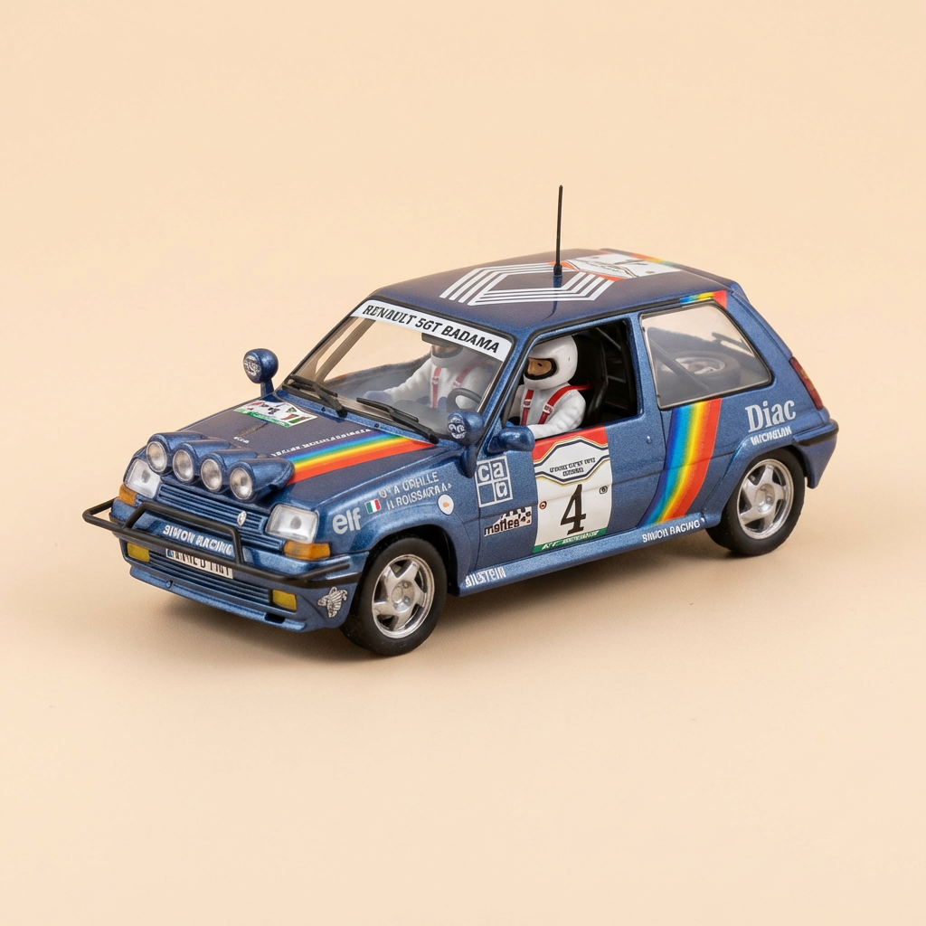 Renault 5 GT turbo bleue numéro 4 - rallye du Bandama de 1990