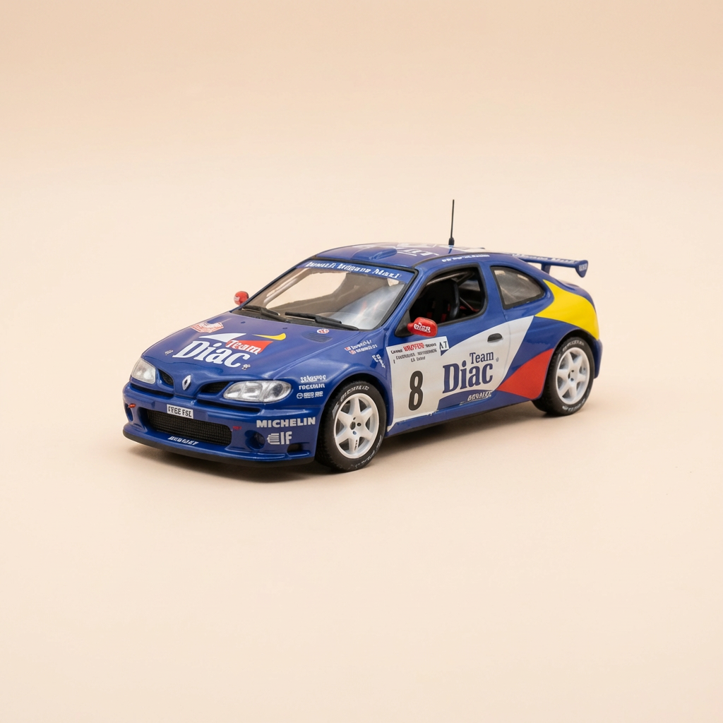 Renault Mégane Maxi Bloo a wäiss Nummer 8 - Tour de Corse 1996