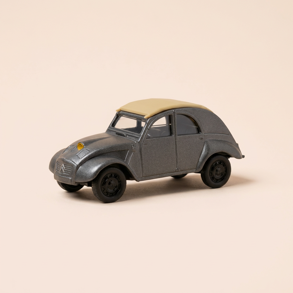 Citroën 2 CV Cyclope-Prototyp Dunkelgrau mit Beigem Dach - Norev (in Blister)
