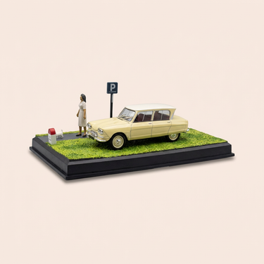 Voiture miniature - Citroën Ami 6 marron claire - La Nationale 7 - la route bleue