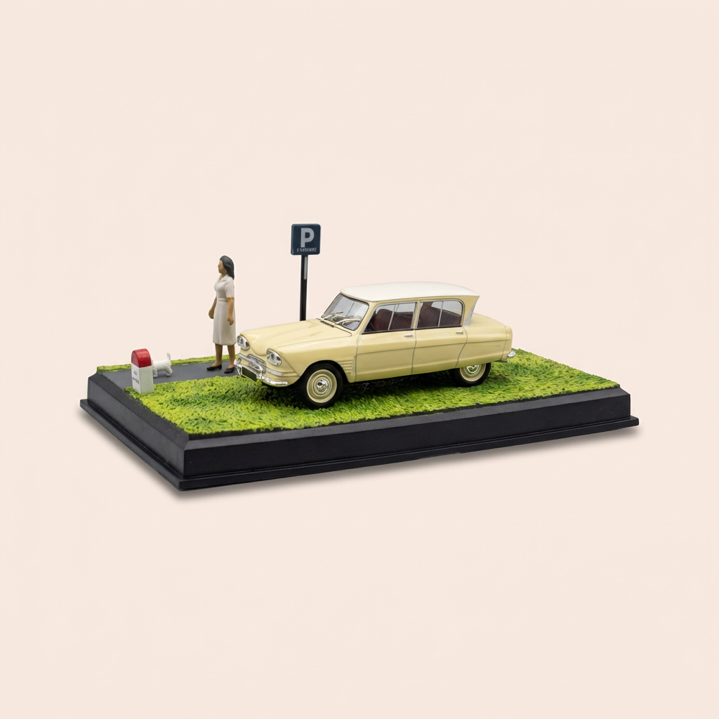 Citroën Ami 6 hellbraun - La Nationale 7 - d'blou Strooss