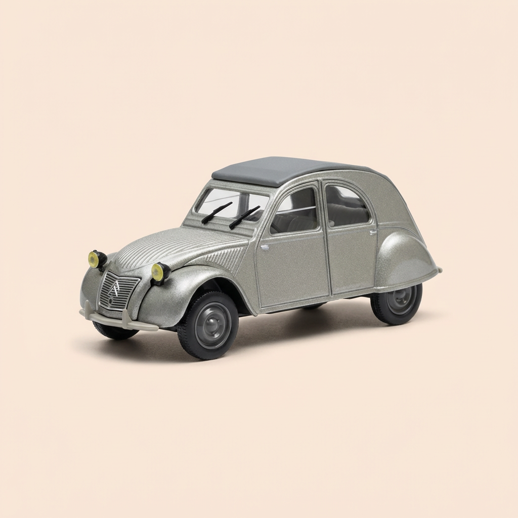 Citroën 2 CV A grise - Norev (sous blister) - pas de N°de plaque