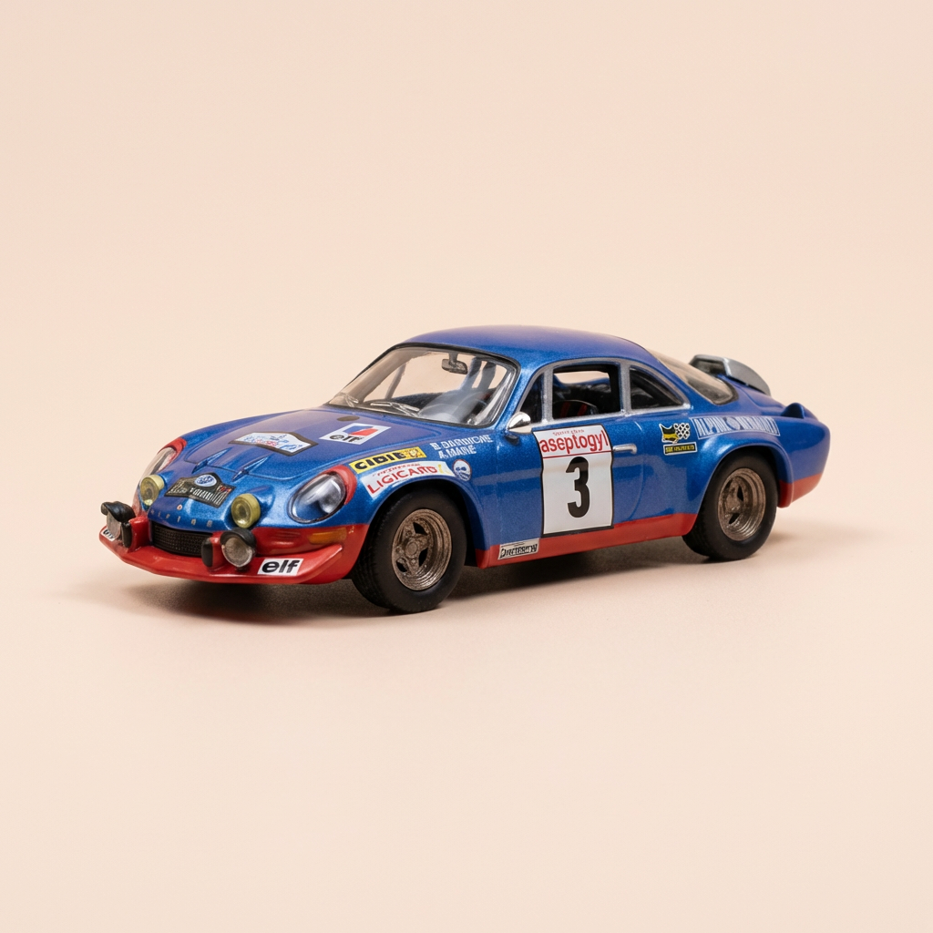 Alpine Renault A110 blo Nummer 3 - Rallye Schnei anäis Glätscher 1972