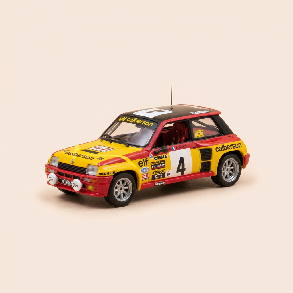 Renault 5 Turbo jaune, rouge et noire numéro 4 - Tour de France automobile 1980