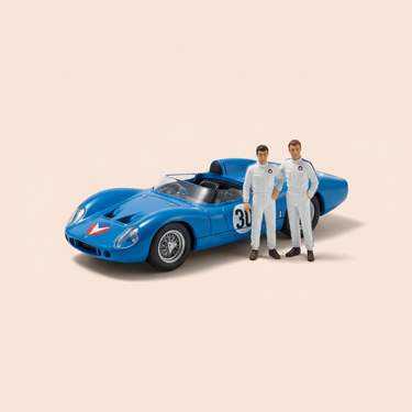 Voiture miniature - Voiture bleue numéro 30 Vaillante Sport Le Mans '39 (Album des filles et des moteurs) - Bande Dessinée Michel Vaillant