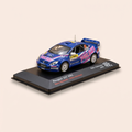 Voiture miniature - Peugeot 307 WRC bleue numéro 66 - rallye de Catalogne 2009