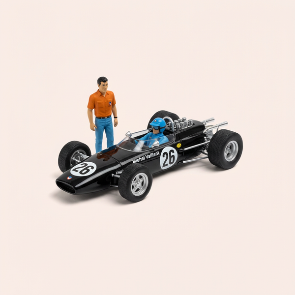 Voiture noire numéro 26 Vaillante Mystère (Album Le pilote sans visage) - Bande Dessinée Michel Vaillant