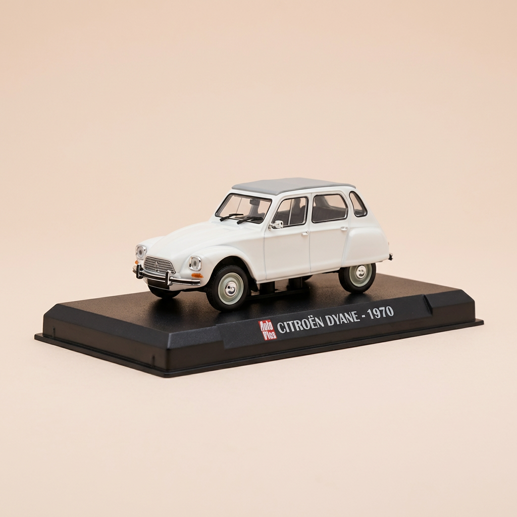 Citroën Dyane wäiss mat gréissem DACH vun 1970 - Auto Plus