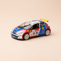 Voiture miniature - Peugeot 207 S2000 bleue, blanche et rouge numéro 7 - critérium des Cévennes 2009