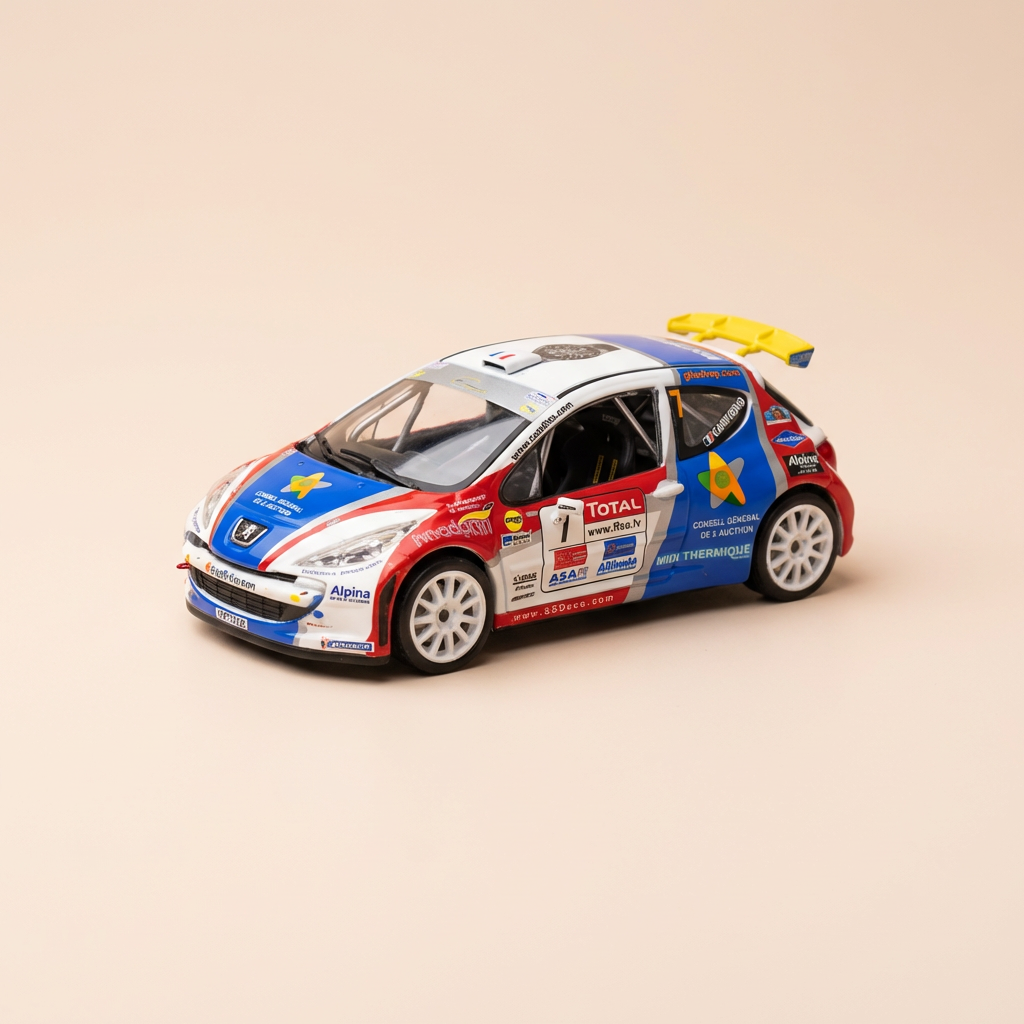 Peugeot 207 S2000 blo, wäiss an rout nummer 7 - critérium des Cévennes 2009