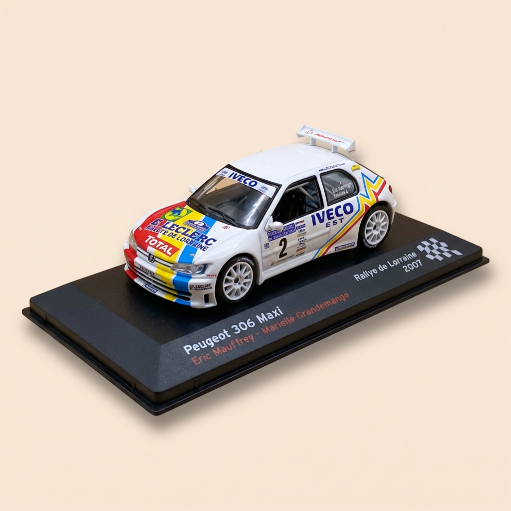 Peugeot 306 Maxi biała numer 2 - rajd Lotaryngii 2007