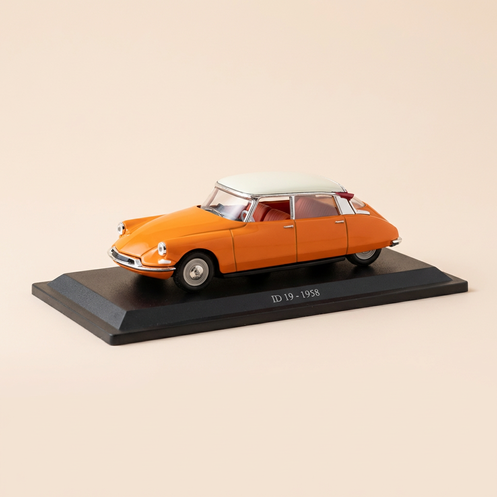 Citroën ID 19 orange mat beige Dack aus 1958 (an enger Blisterverpackung)