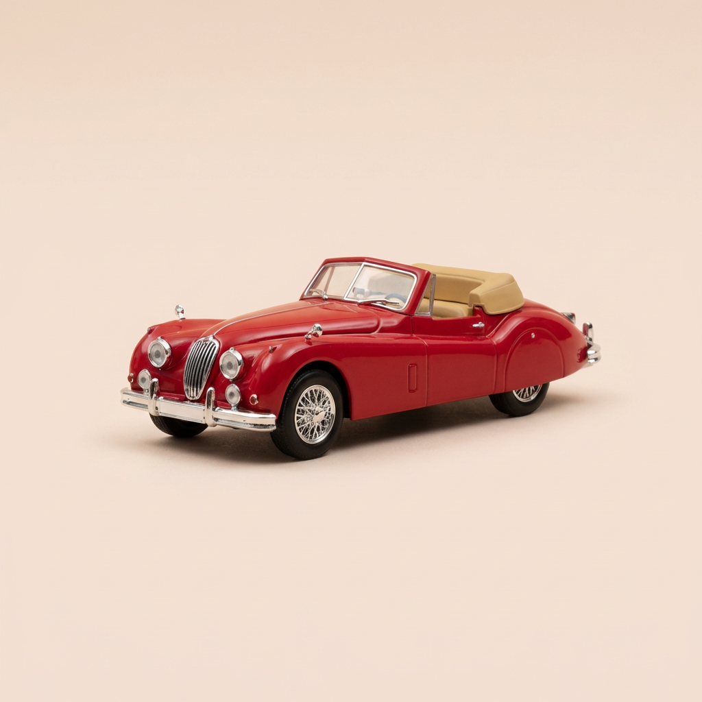 Jaguar XK140 rouge de 1956 - Auto Plus