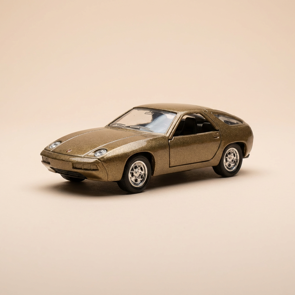 Voiture miniature - Porsche 928S marron? - Solido référence 1505
