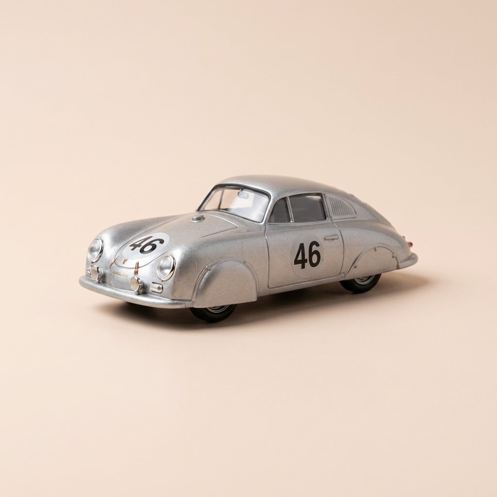 Porsche 356 light métal coupé grise numéro 46 de 1951 - collection High Speed