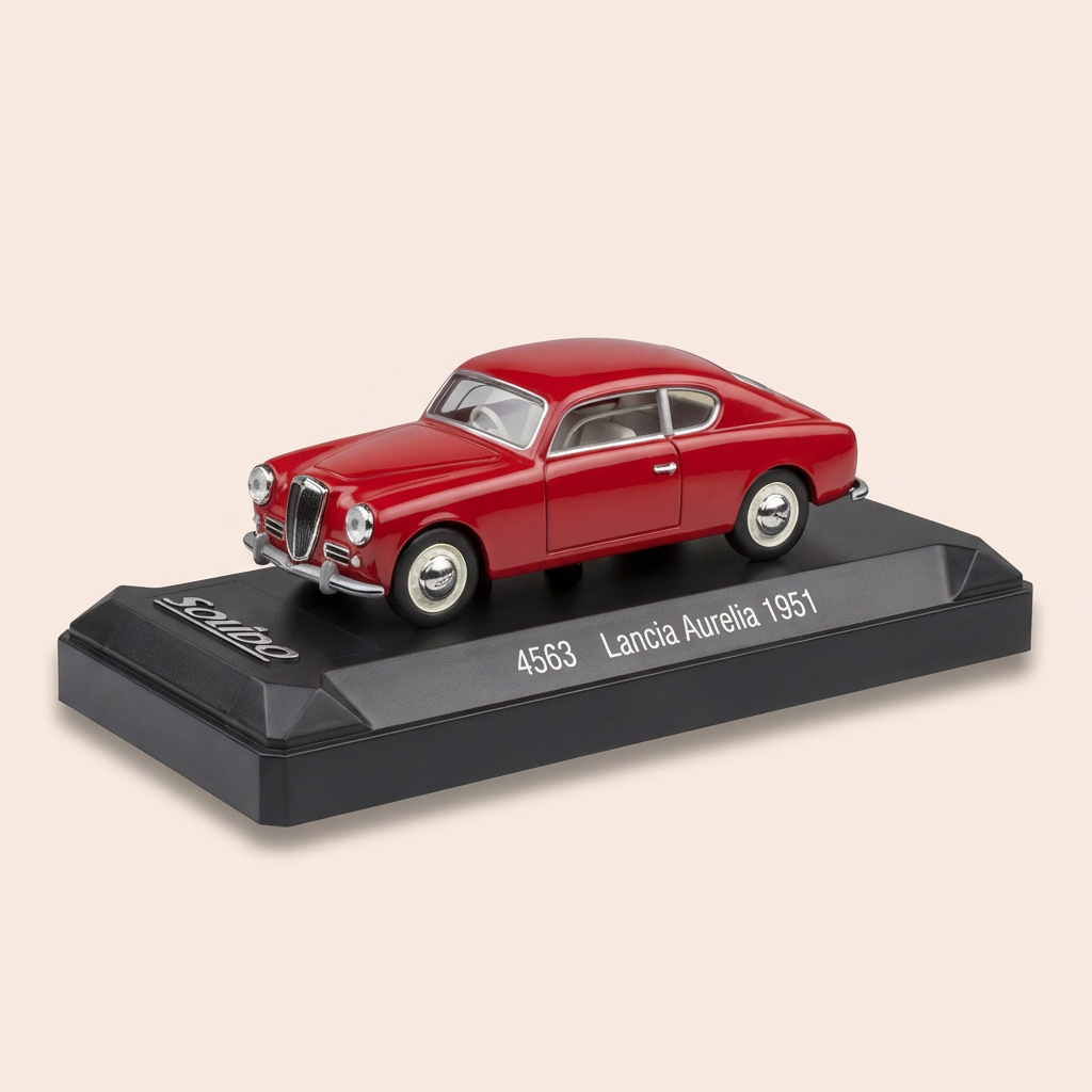 Lancia Aurelia ciemnoczerwona z 1951 roku - Solido referencia 4563