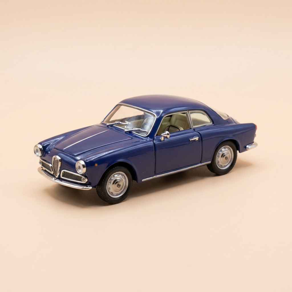 Alfa Romeo Giulietta Sprint Coupé w kolorze niebieskim z 1960 roku - DétailCars nr 364