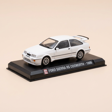 Voiture miniature - Ford Sierra RS Cosworth blanche de 1986 - Auto Plus