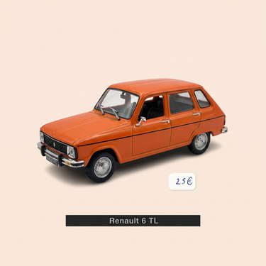 Voiture miniature - Renault 6 TL orange - Norev