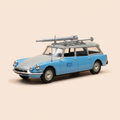 Voiture miniature - Citroën ID 19 break bleue et grise avec galerie RTF de 1963 (sous blister)