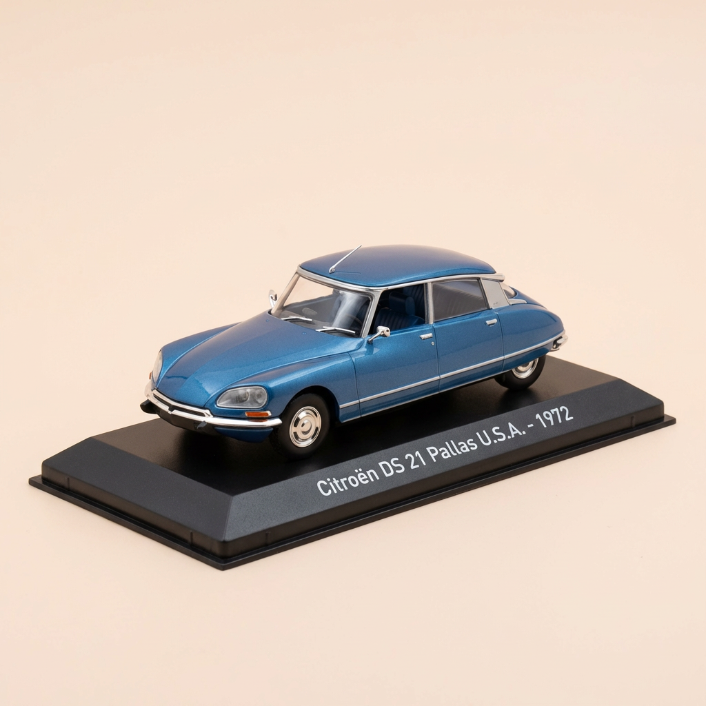 Citroën DS 21 Pallas USA bleue de 1972 (sous blister)