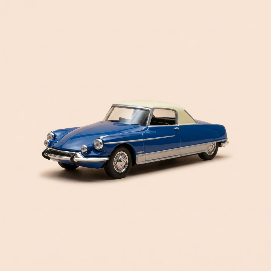 Citroën DS 21 coupé "Le Dandy" Henri Chapron bleue et toit blanc cassé de 1967 (sous blister)