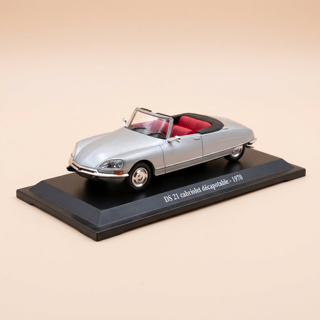 Citroën DS 21 cabriolet décapotable grise de 1970 (sous blister)