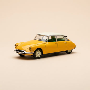 Voiture miniature - Citroën ID 19 orange et toit beige de 1957 (sous blister)