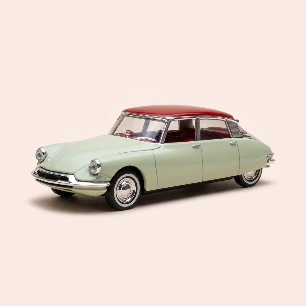 Citroën DS hellgréng a bordeaux Däischter vu 1956 - Solido Referenz 4562