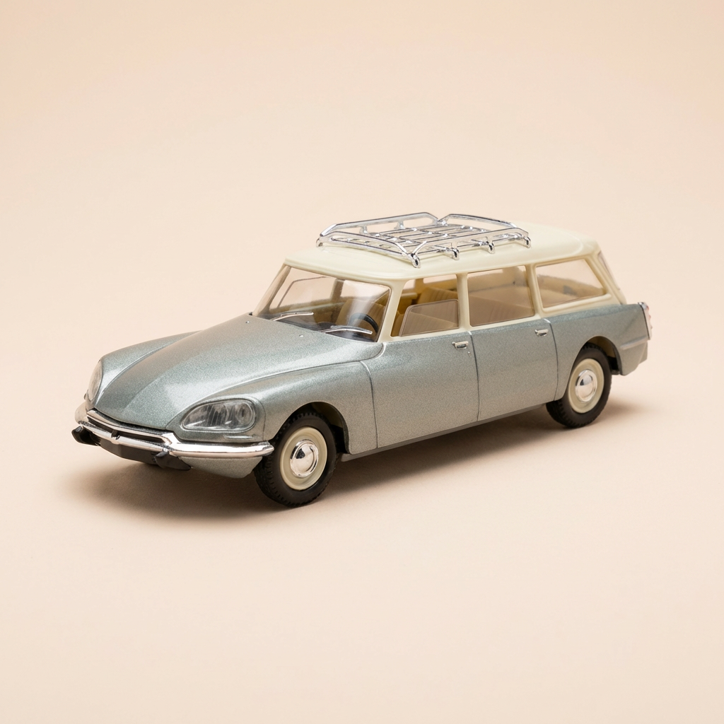Citroën DS gris y techo beige con galería - Solido referencia 1863