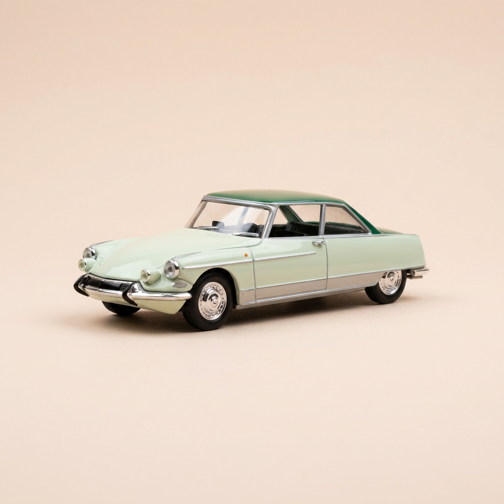 Citroën DS 21 Coach Le Léman Henri Chapron verte pâle et toit vert de 1966 (sous blister)