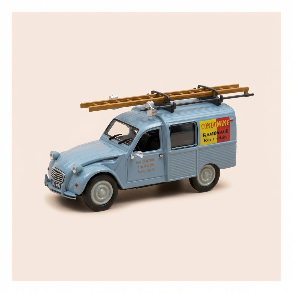 Citroën 2 CV fourgonnette szara - Louis CONDOMINE w Pessac (Ramonages)