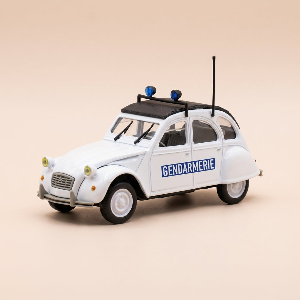 Citroën 2 CV 6 bianca GENDARMERIE - Norev (in blister)