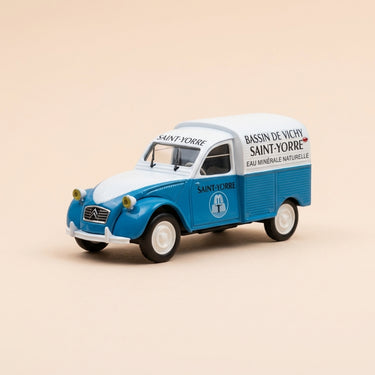 Voiture miniature - Citroën 2 CV AZU bleue et blanche VICHY SAINT-YORRE - Norev (sous blister)