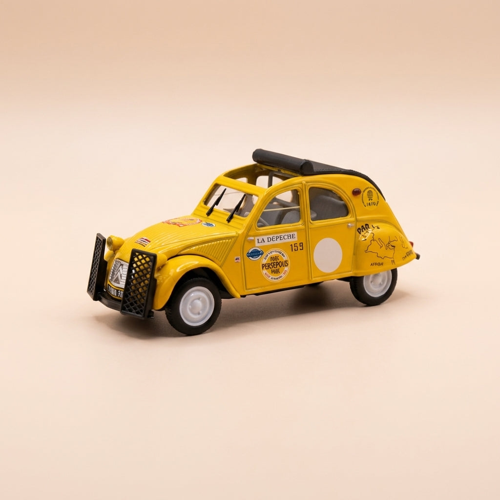 Citroën 2 CV AZLP Gelb 24 Stunden von Argenton Sur Creuse - Le Péchereau 1972 - Norev (im Blister)