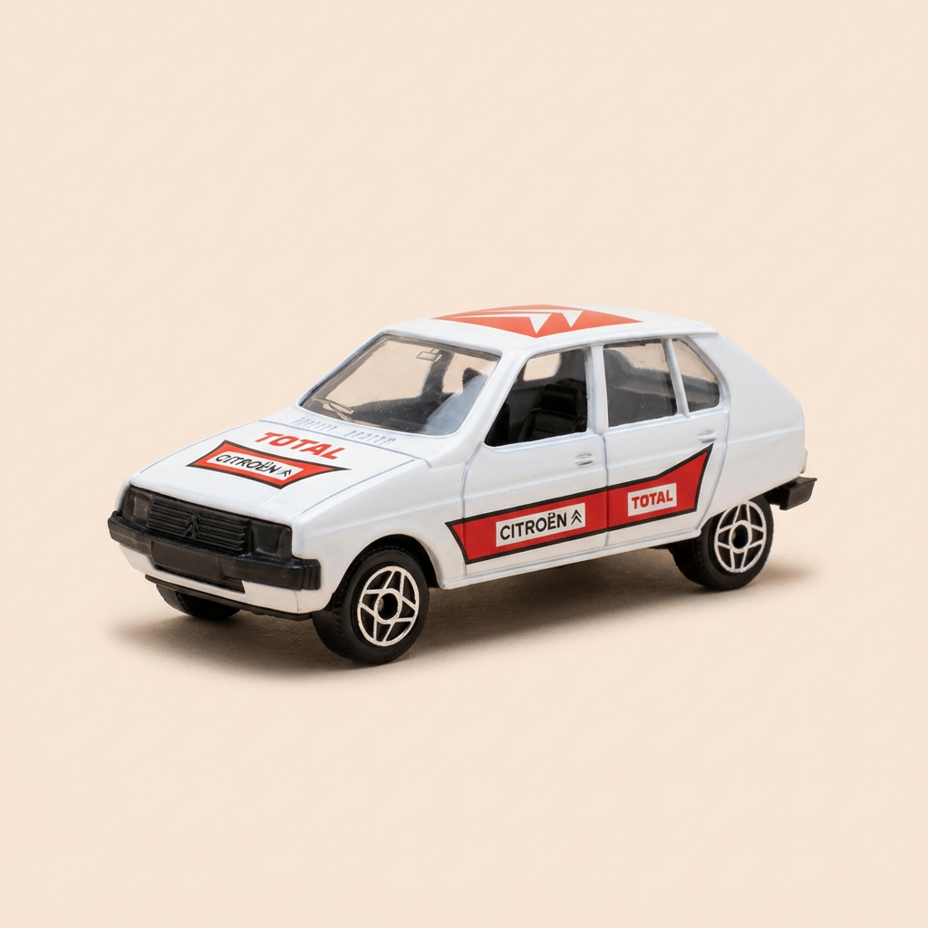 Citroën Visa wit met rode decoratie - Solido referentie 1201