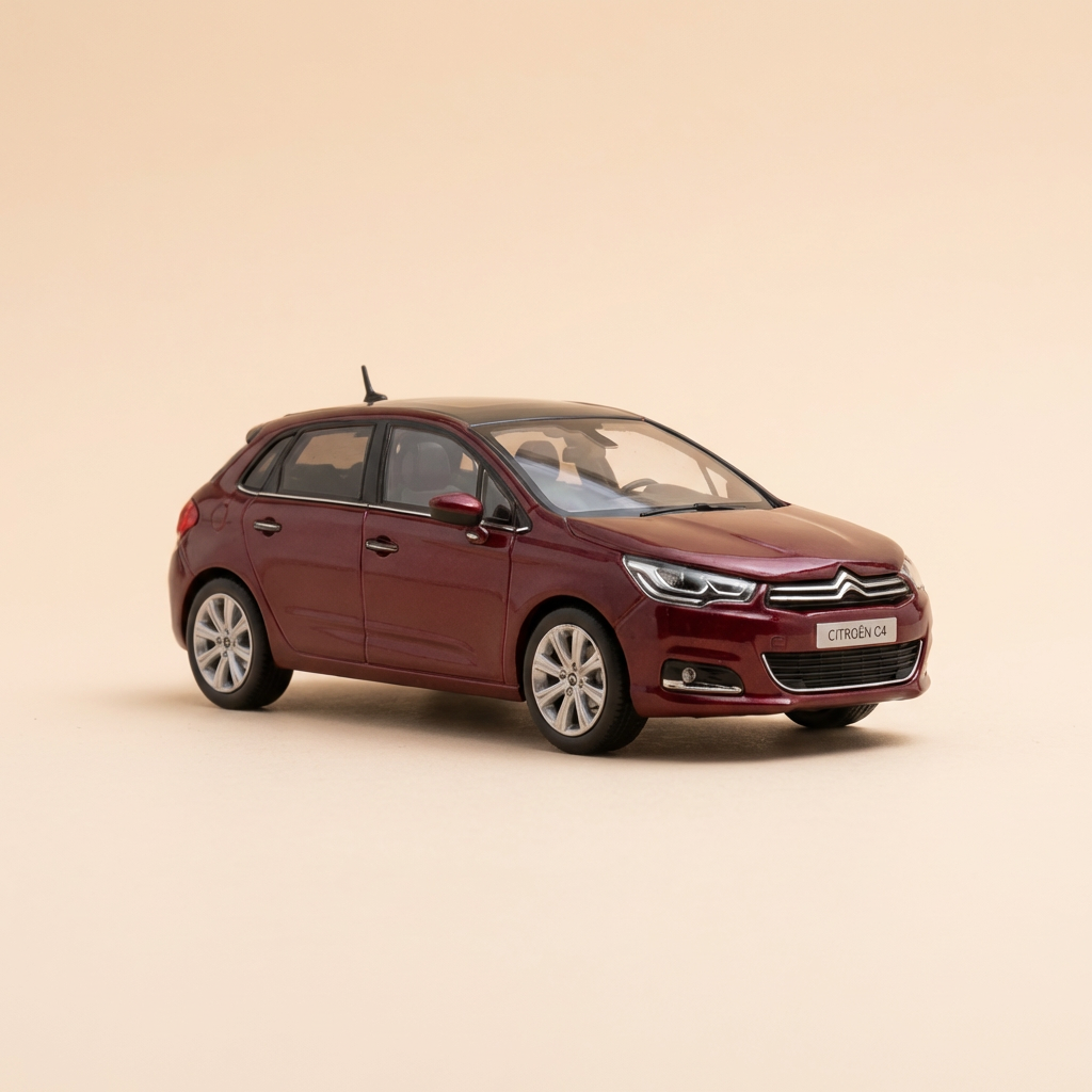 Citroën C4 rouge foncé (rouge Babylone) de 2015 - NOREV référence 155444