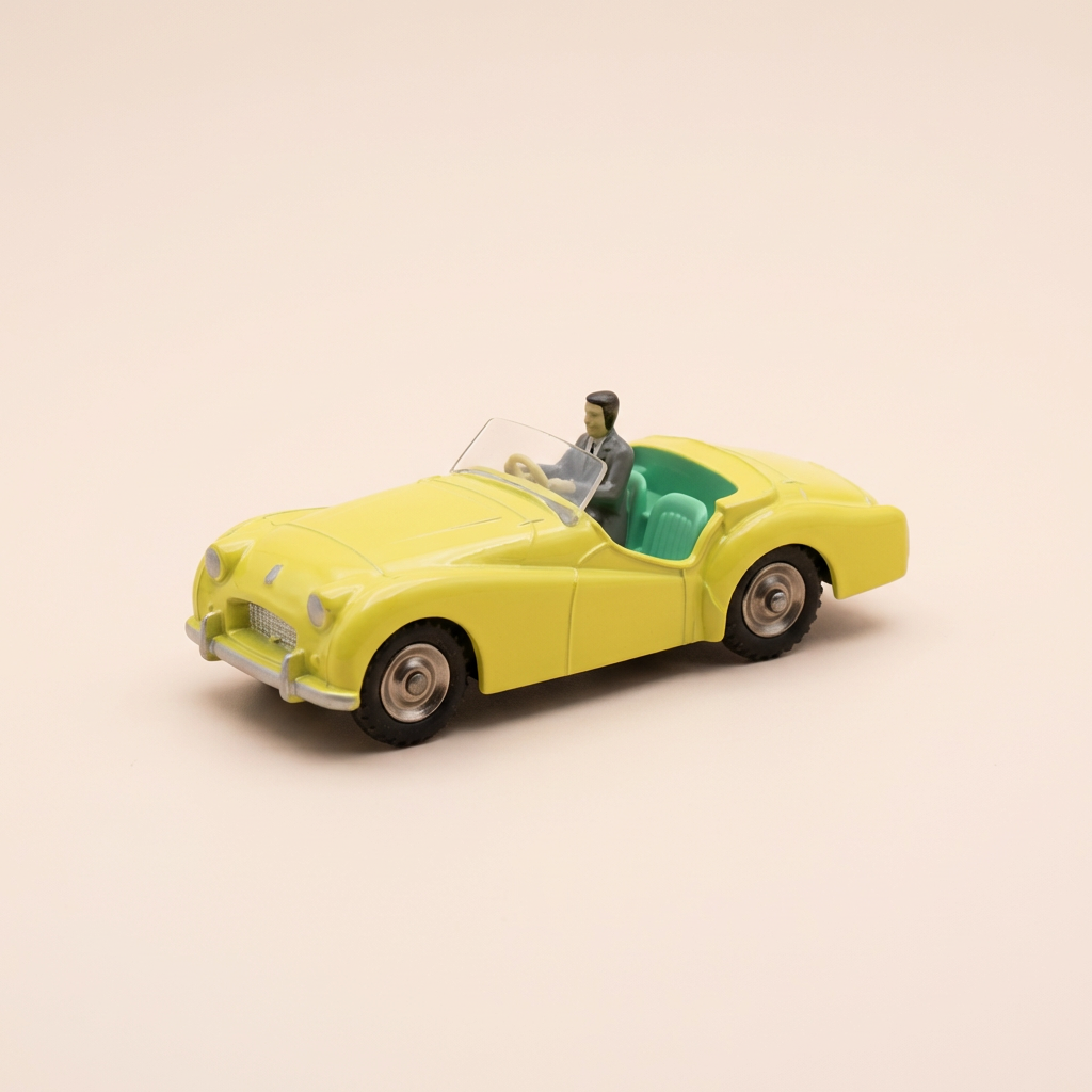 Triumph TR2 Sports jaune Dinky-Toys (éditions Atlas) - N°105
