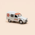 Voiture miniature - Citroën 2 CV fourgonnette grise claire Allo SOS 99-99 dépannage (sous blister)