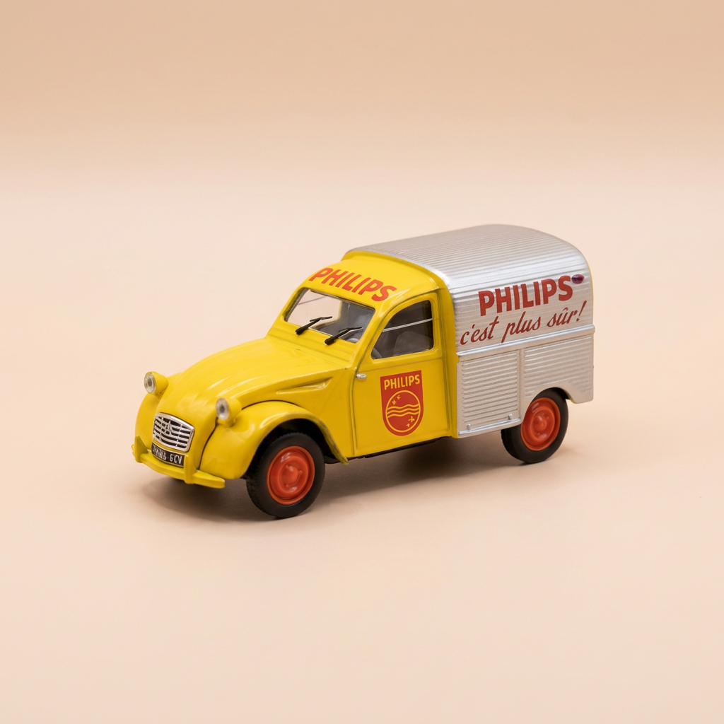 Citroën 2 CV AZU żółta i szara PHILIPS - Norev (w opakowaniu)