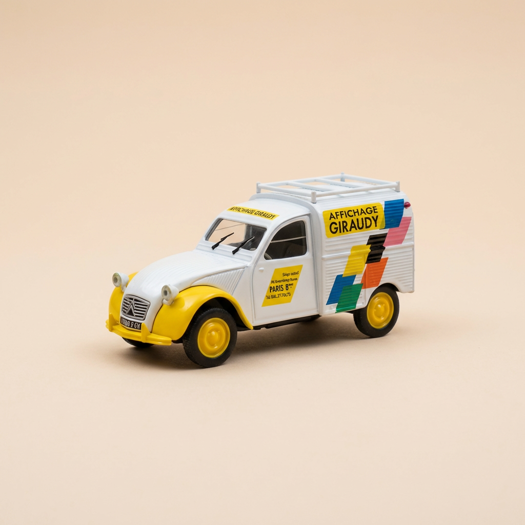 Citroën 2 CV AZU Weiß GIRAUDY Display - Norev (in Blister)