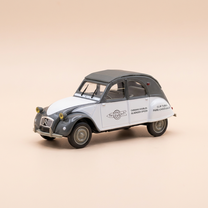 Citroën 2 CV AZLP bianca e grigia TECALEMIT - Norev (sotto blister)