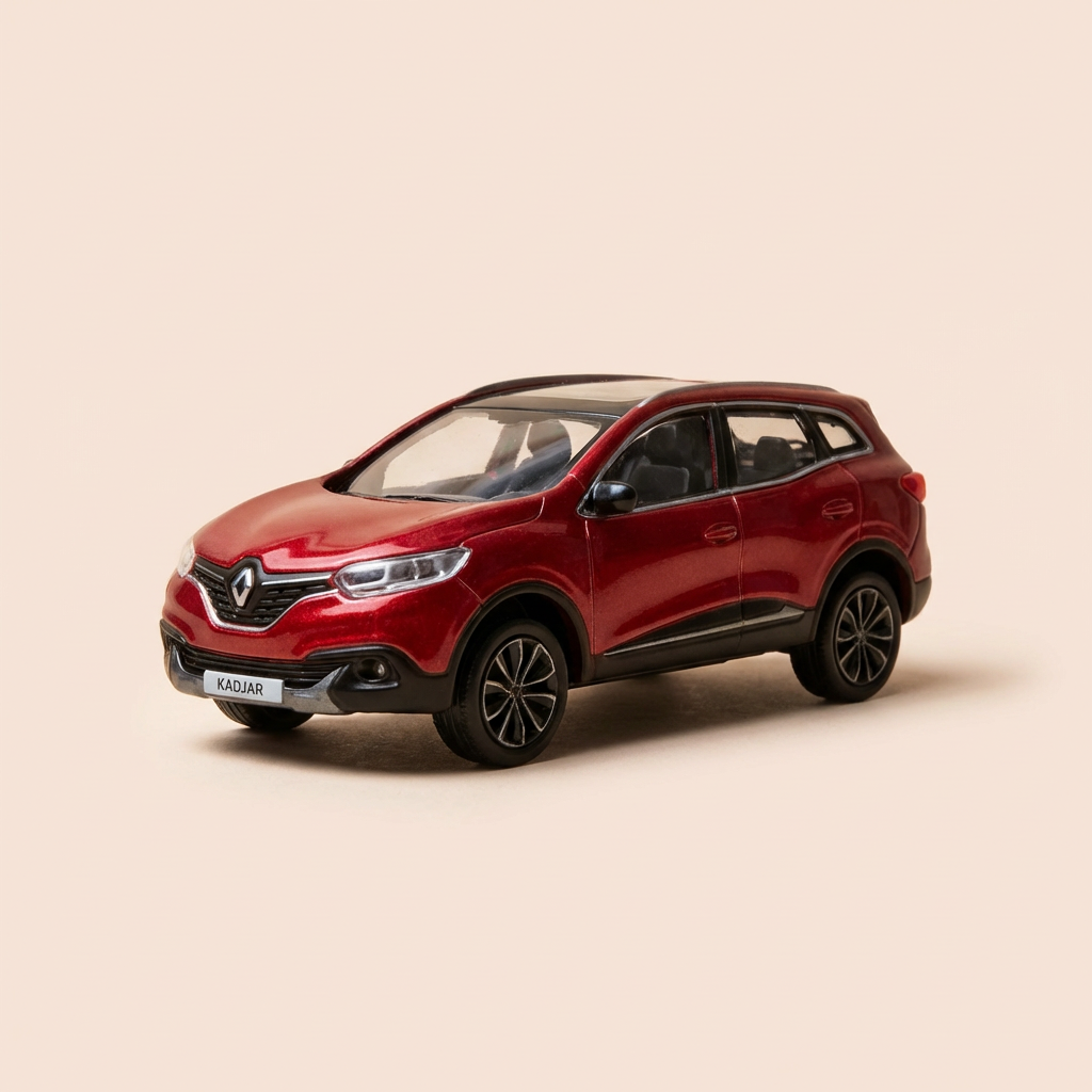 Renault Kadjar ciemnoczerwony (w odcieniu bordowym)? - pudełko kwadratowe