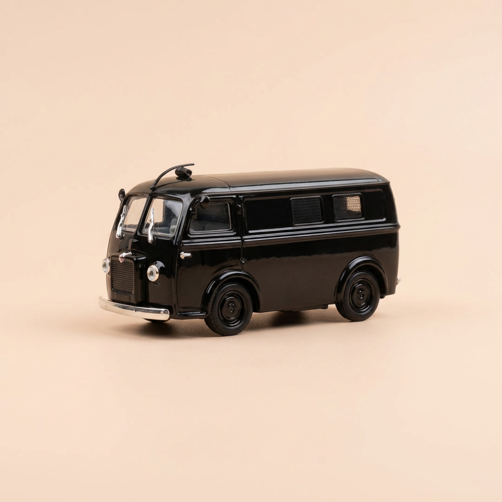 Voiture miniature - Peugeot D3A noir de 1950 POLICE - Norev